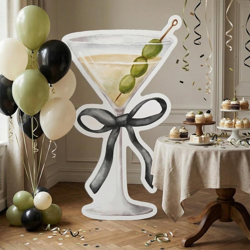 Colingmill 4ft a Tini Bit Older Birthday Decorations Black Espresso Martini Party Cardboard Cutouts Birthday Party Cardboard Cutouts Decor for Women Bar Bachelorette Bridal Shower Supplies - Image 3